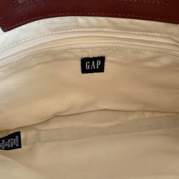 Gap Linen Floral Clutch Purse with Leather Handle - Picture 4 of 6